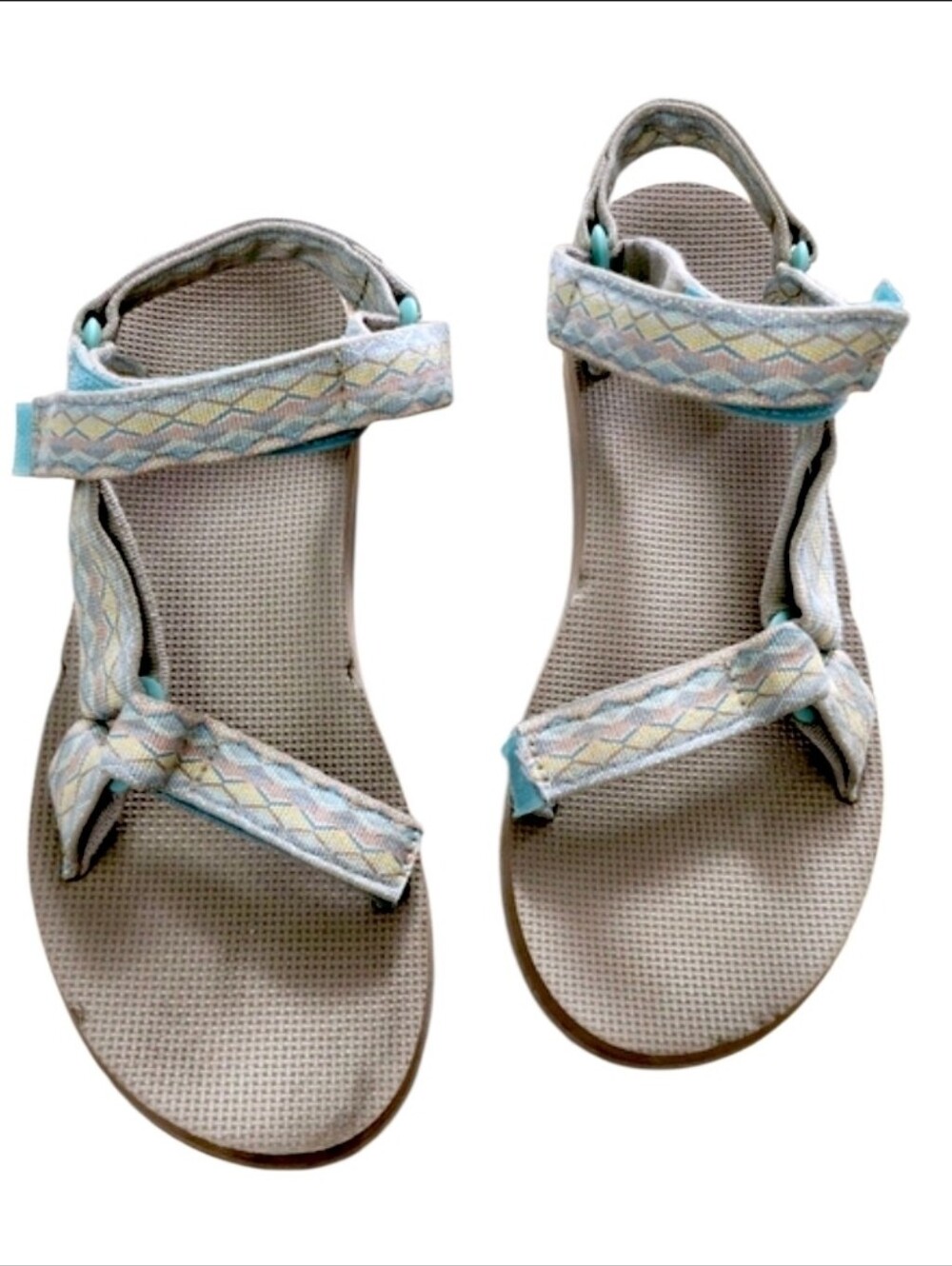 Teva Stylish Gray Blue Sandals 10